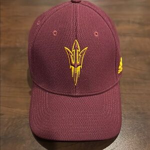 Adidas Burgundy Cap with Yellow ASU Emblem